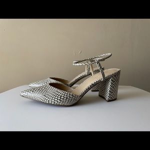 Pointed toe block heel